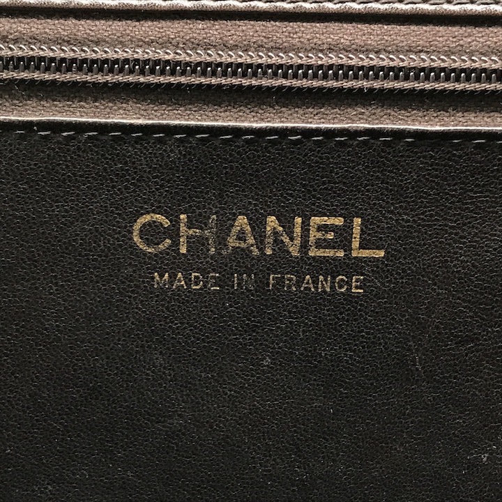 CHANEL シャネル ココマーク カーフスキン プッシュロック チェーン ショルダー バッグ ブラウン a3482_画像9