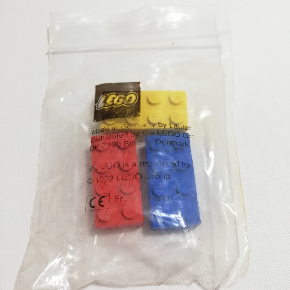 1992年 LEGO レゴ ブロック 消しゴム 3色 _画像1