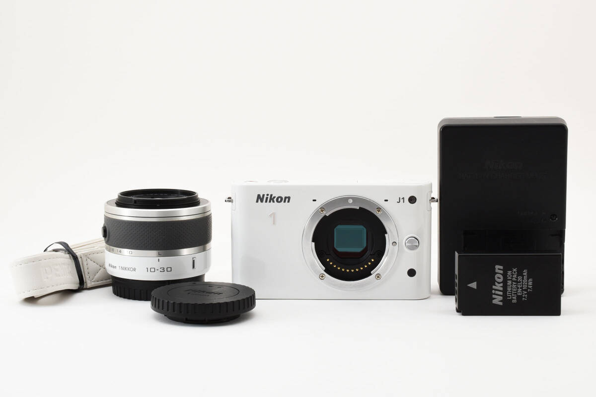 【外観美品】Nikon 1 J1 ミラーレス一眼カメラ デジタルカメラ ボディ 1NIKKOR 10-30mm F3.5-5.6 VR レンズ #276の画像1