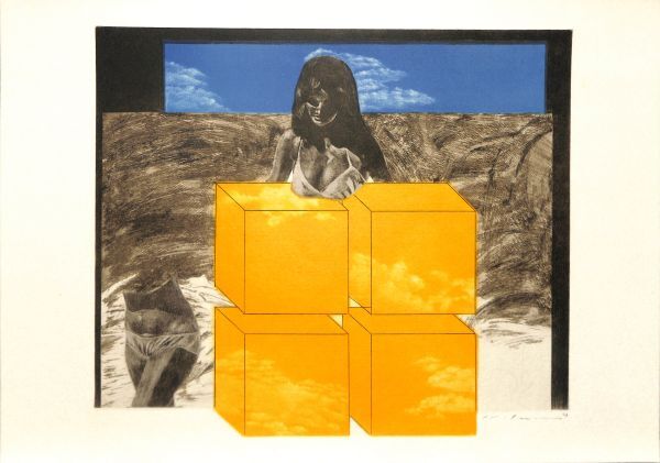 池田満寿夫、「天使よ故郷を見よ」（1969）、限定500部、1970年のエスタンプ作品、版上サイン_画像1
