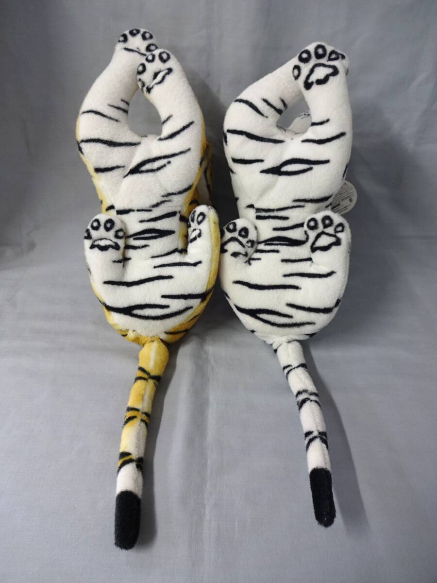 [ бумага с биркой ] настоящий животное мягкая игрушка тигр белый Tiger 2 body комплект . белый .REAL ANIMAL развлечения специальный подарок 