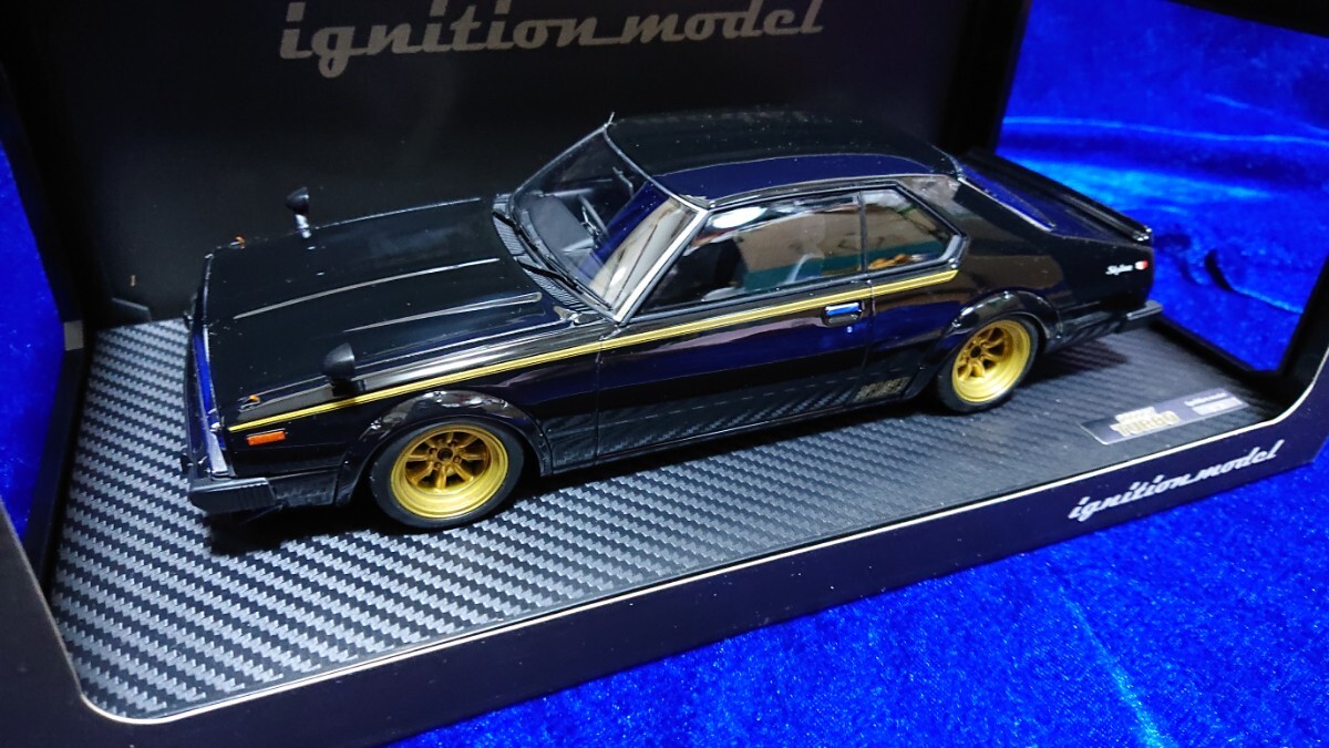 1/18 NISSAN SKYLINE 2000 TURBO GT-ES C211 BLACK Ignition model イグニッションモデル IG1092 日産 スカイライン ジャパン 後期角目 _画像1