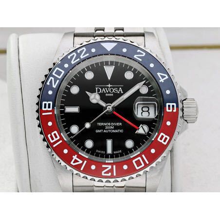 DAVOSA ダボサ GMT ペプシ 161.590.06 定価 264.000円 40ミリ 200M防水 新品未使用！国内正規品！腕時計 自動巻き_画像4