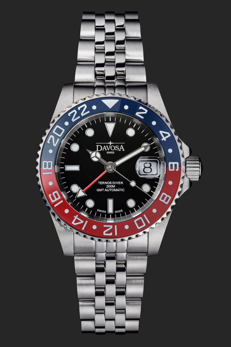 DAVOSA ダボサ GMT ペプシ 161.590.06 定価 264.000円 40ミリ 200M防水 新品未使用！国内正規品！腕時計 自動巻き_画像1