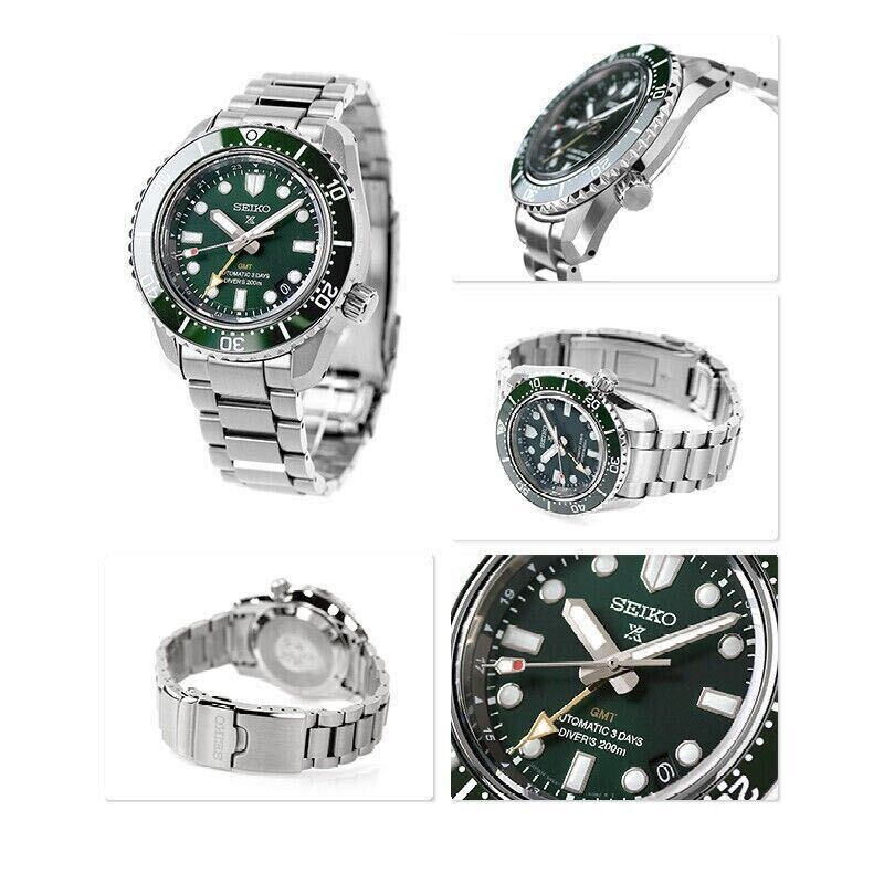  новый товар не использовался! Seiko Prospex GMT SBEJ009 зеленый большой . sho flat Seiko не продается 7 позиций комплект самозаводящиеся часы SEIKO PROSPEX SBEJ 009 наручные часы 