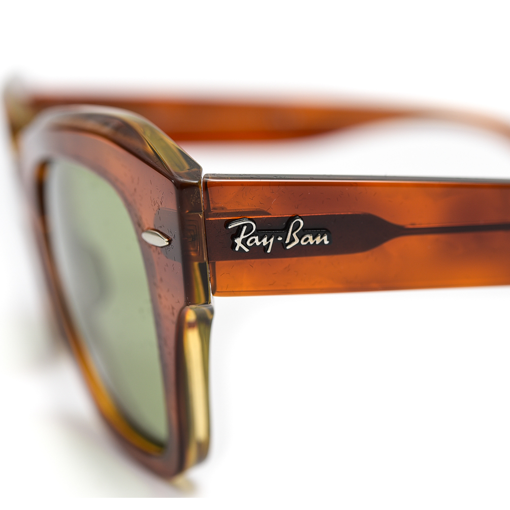  тщательно отобранный новые поступления новый товар RayBan RayBan STATE STREET солнцезащитные очки we Lynn тонн мужской женский Brown MADE IN ITALY 377533