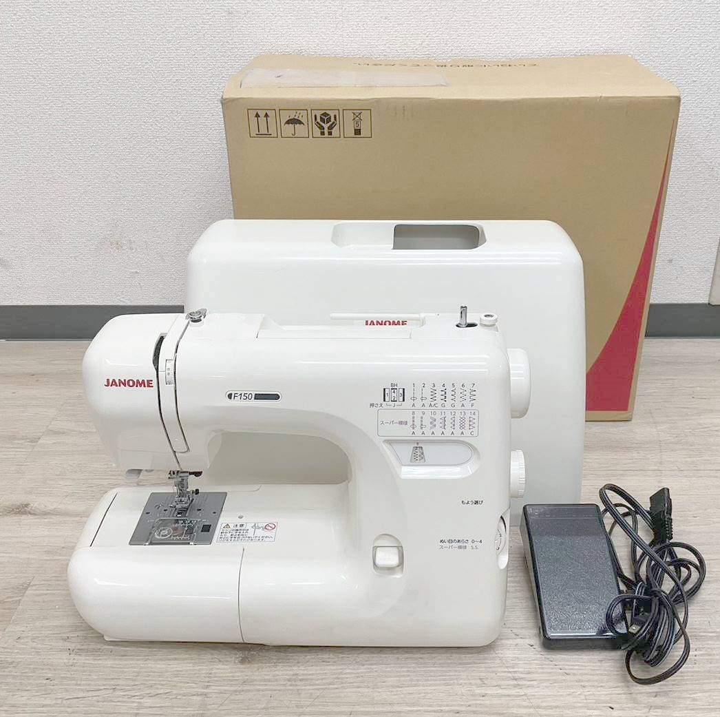 ◇ミシン◆JANOME ジャノメ MODEL 751型 白 ホワイト 家庭用 ミシン 裁縫 手工芸 ハンドメイド カバー付き 通電確認済_画像1