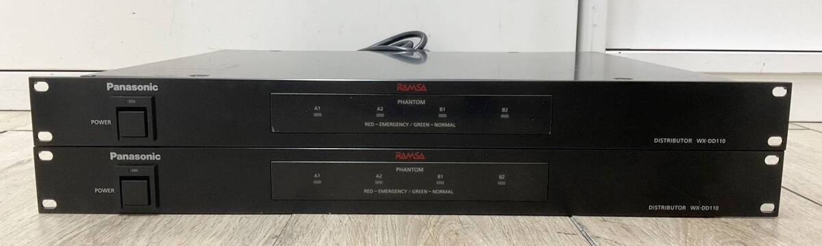 ◇オーディオ機器◆Panasonic パナソニック WX-DD110 2点 RAMSA ラムサ DISTRIBUTOR デジタルワイヤレス混合分配器 通電確認済_画像1