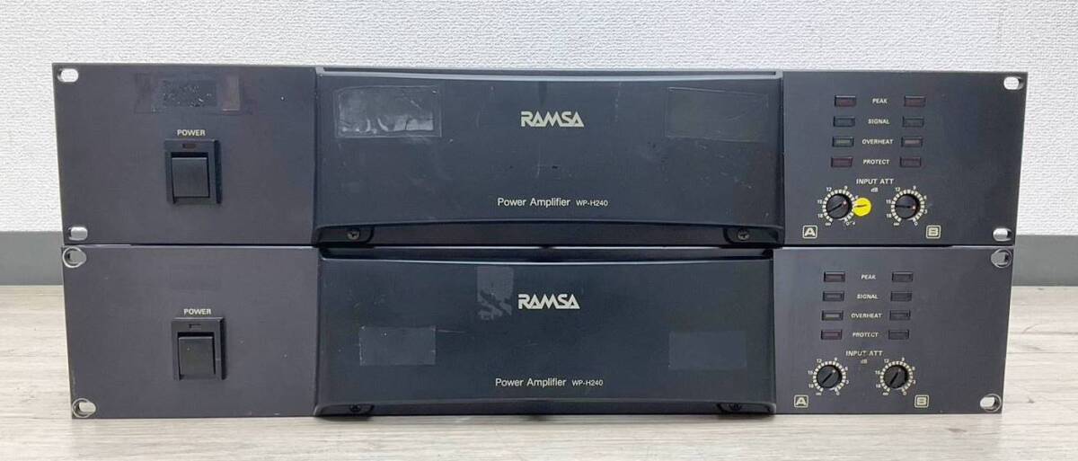 ◇オーディオ機器◆Panasonic パナソニック RAMSA ラムサ WP-H240 2チャンネルパワーアンプ 2点 通電確認済の画像1