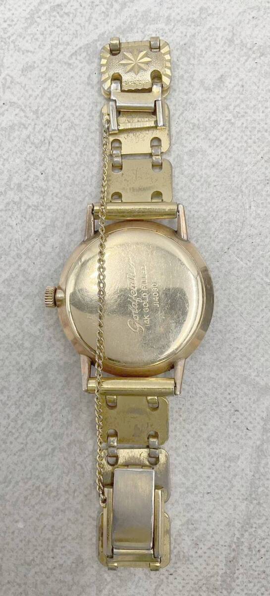◇腕時計◆SEIKO セイコー goldfeather ゴールドフェザー JI4060 25石 14K GOLD FILLED 手巻き 稼働品の画像4