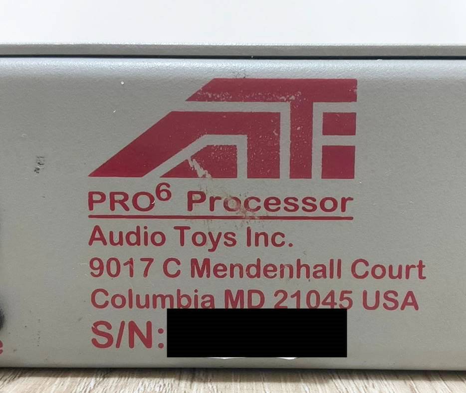 ◇オーディオ機器◆ATI Audio Toys Inc. PRO6 Processor チャンネルストリップ マイクプリアンプ 通電確認済_画像5