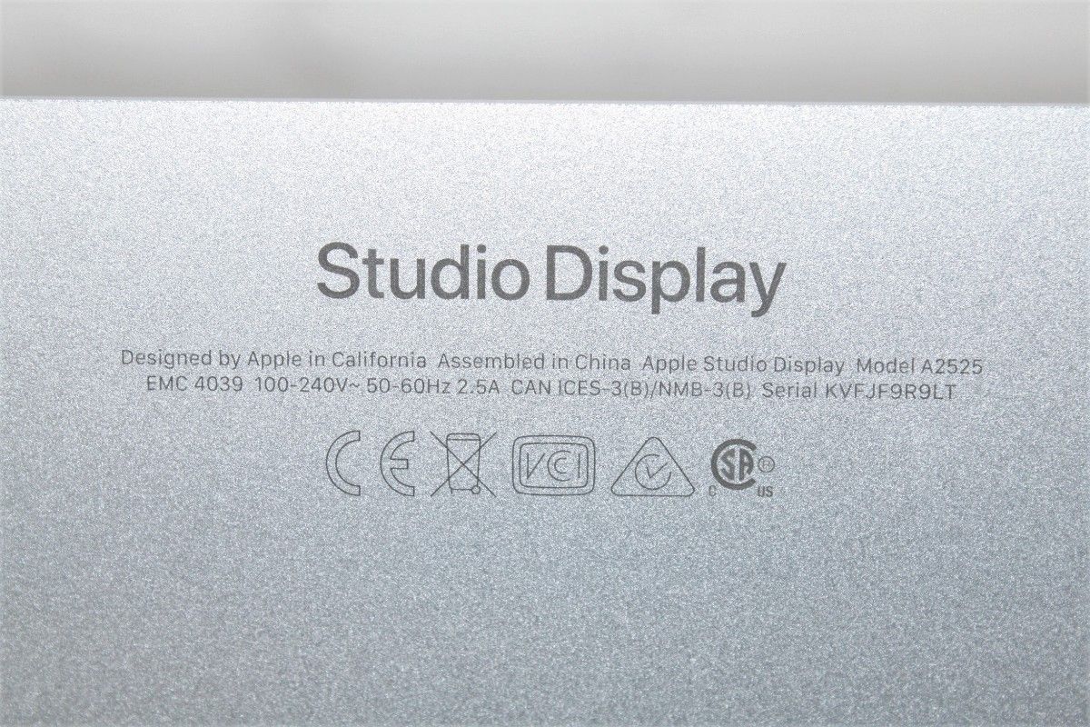 Apple/Studio Display/27インチ〈MK0U3J/A〉⑤