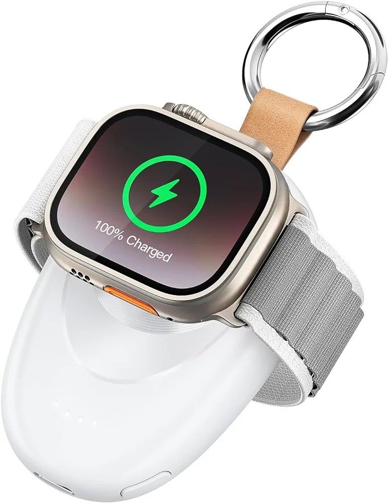 Apple Watch用 充電器 1400mAh モバイルバッテリー アップルウォッチ用6 5 4 3 2 1 SE SE2 