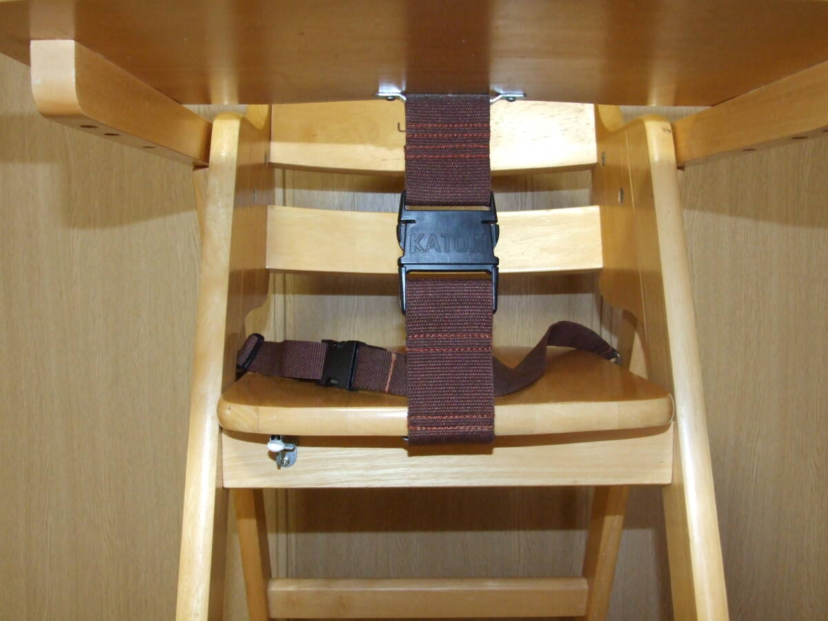 カトージ/KATOJI 木製 ハイチェア ベビーチェア 折りたたみ可の画像4