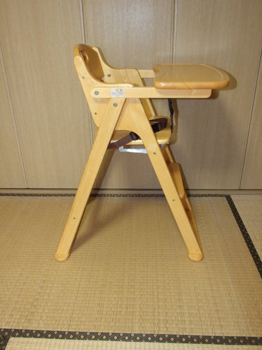 カトージ/KATOJI 木製 ハイチェア ベビーチェア 折りたたみ可の画像2