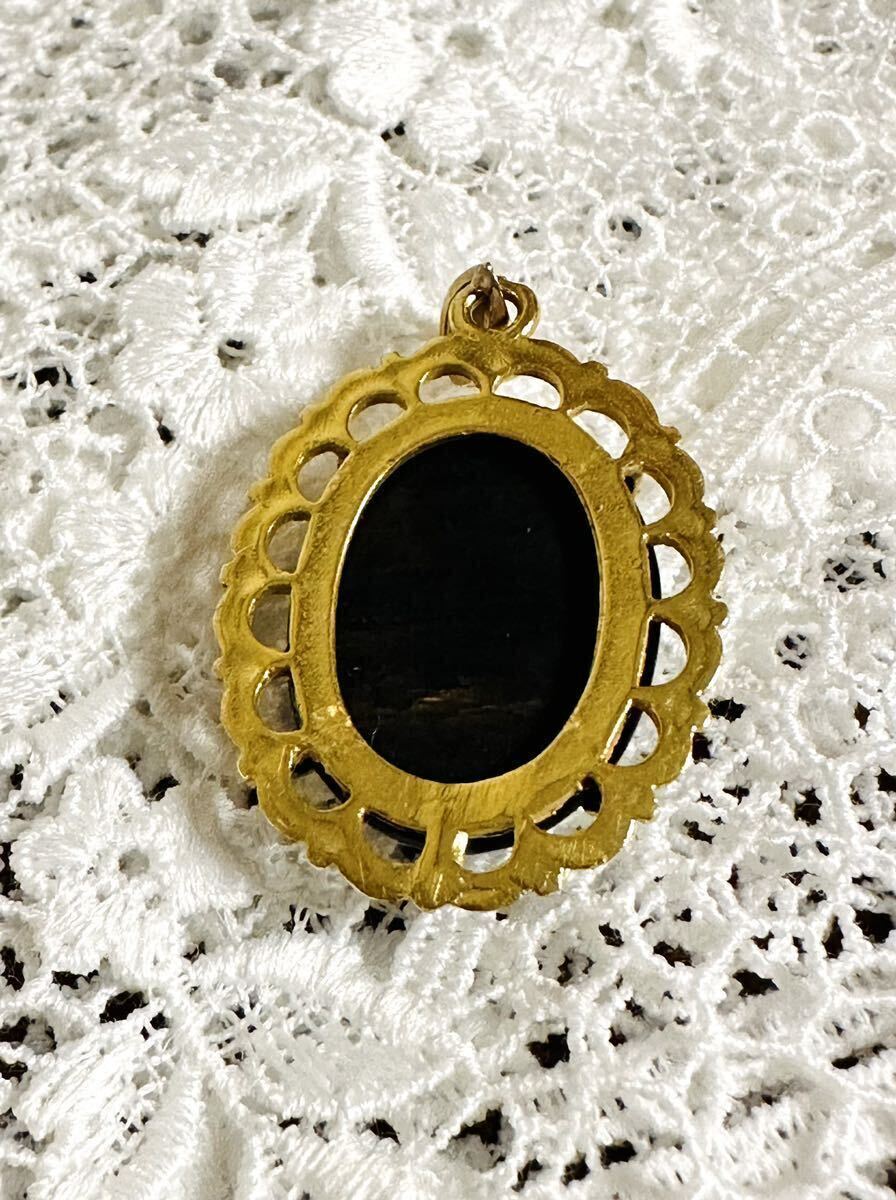 K18 gold * stone attaching large pendant metal ..
