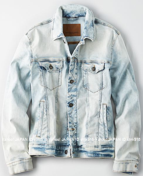 〓アメリカンイーグル/US XL/AE Cloud Wash Denim Jacket/W.Blue / Gジャン_画像1