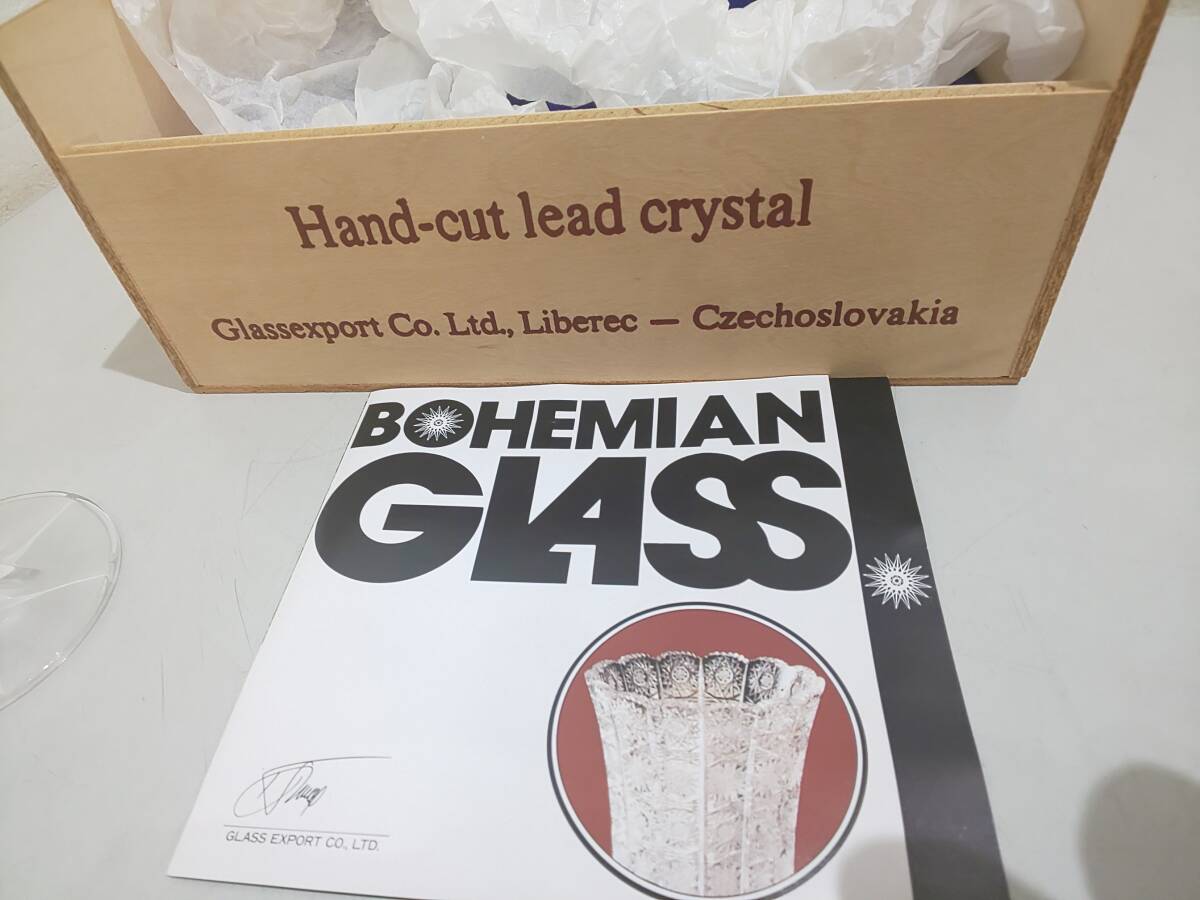 58100* unused BOHEMIA wine glass crystal CRYSTALbohemi Agras crystal ga Raspe a