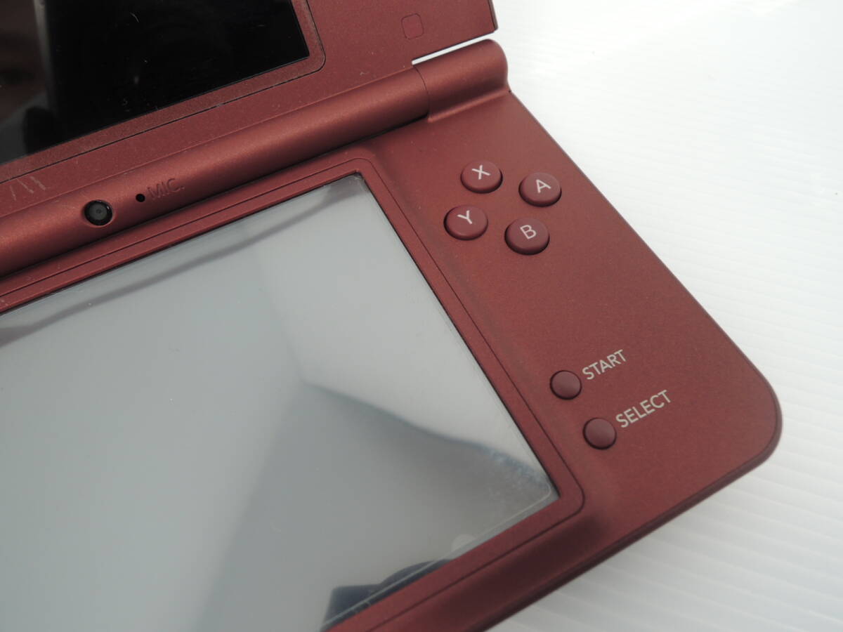 Nintendo ニンテンドー DSi LL UTL-001 本体 ワインレッド 初期化済み タッチペンなし 充電器付き 任天堂 箱あり NDS ゲーム機/管理7509A11_画像3