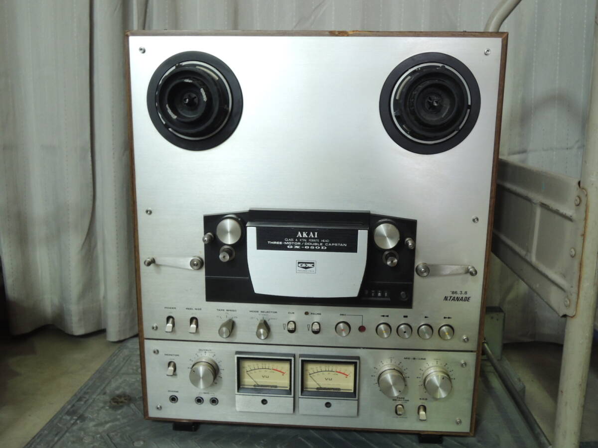 ^AKAI Akai open reel deck GX-650D stereo tape deck retro audio equipment sound equipment electrification has confirmed / control 8353-01260001