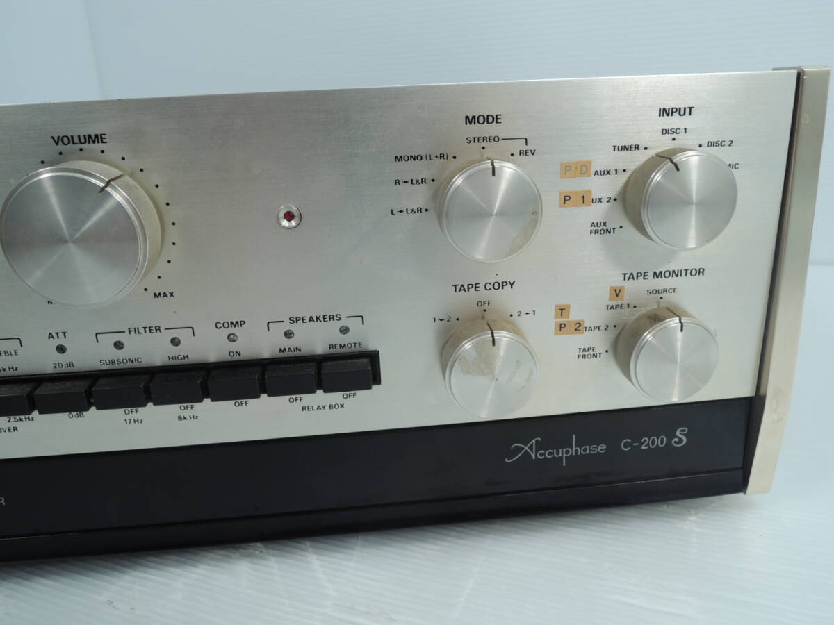 △Accuphase アキュフェーズ ステレオコントロールセンター コントロールアンプ C-200S オーディオ機器 動作未確認/管理8414B23-01260001_画像4