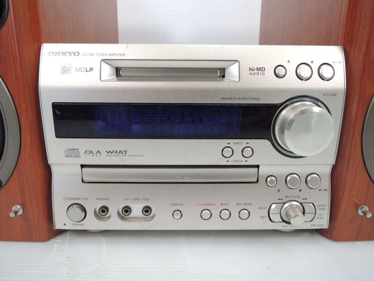 △ジャンク品 ONKYO オンキョー ミニコンポ FR-N9X 2006年製/スピーカー D-SX7A リモコンなし 通電確認済み/管理8519A24-01260001_画像2