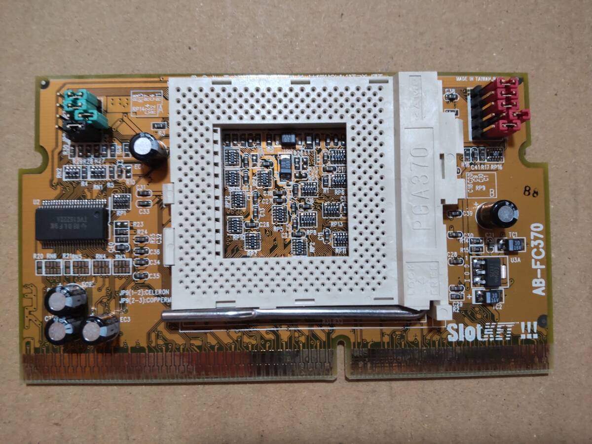 【ＣＰＵゲタ】Abit SlotKET III Socket 370 converter board (AB-FC370 V1.1) ジャンク品の画像3
