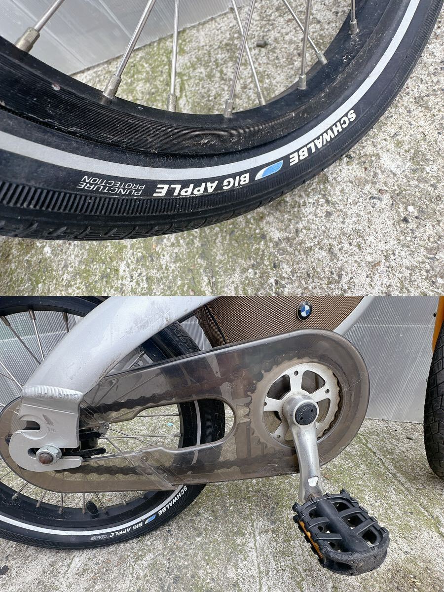 Kidsbike キッズバイク 自転車 SCHWALBE BIG APPLE シュワルベ タイヤ キッズ用 中古 BMWカバー付き 子供用自転車※インチ数不明_画像9