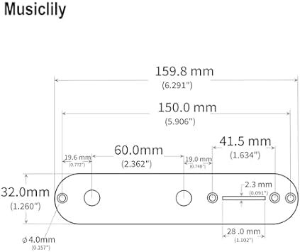 Musiclily Basic 32mm Telecaster для электропроводка завершено контроль plate 3WAY переключатель имеется Tele электрогитара для 