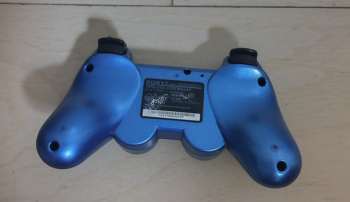 SONY PS3 wireless controller DUALSHOCK3 CECHZC2J Splash * blue * Junk * postage 520 jpy ..