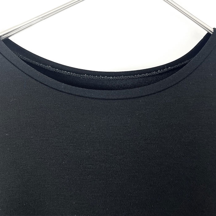 ルシェルブルー 半袖カットソー Pleat Paste Tee プリーツ アシンメトリー 黒 送料無料 g1207u002 中古 古着 ブランド古着DB_画像3