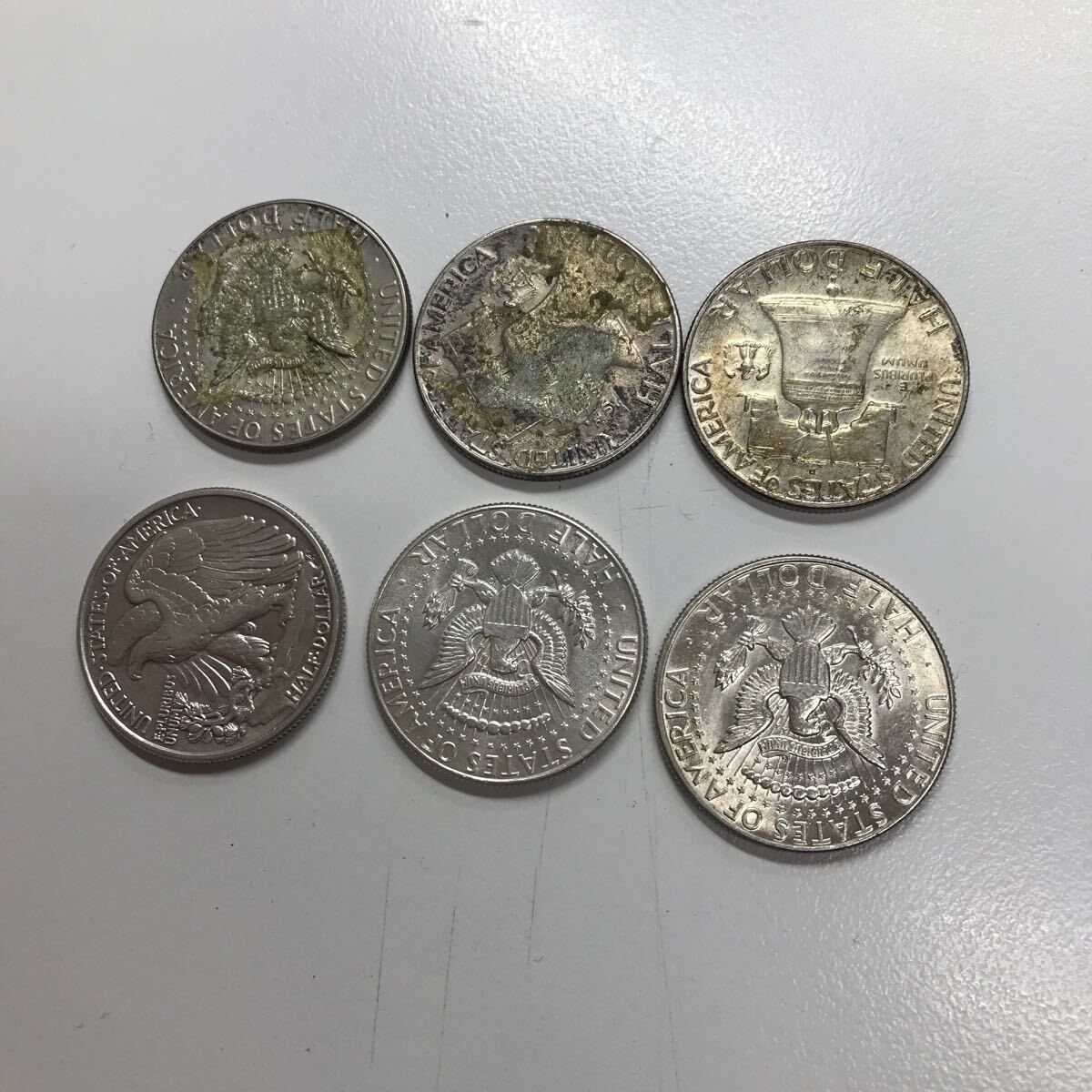 コレクションコイン アメリカ リバティ 銀貨 ケネディ ウォーキングリバティー 6枚セット 中古現状品_画像5