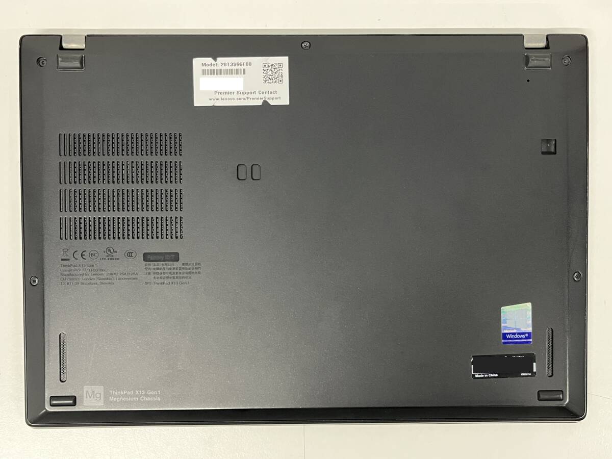 (訳あり)Lenovo ThinkPad X13 Gen1 TP00106C / Core i5-10310U 1.70GHz / 8GB / SSD 256GB / Windows 11Pro / 13.3インチ_画像7