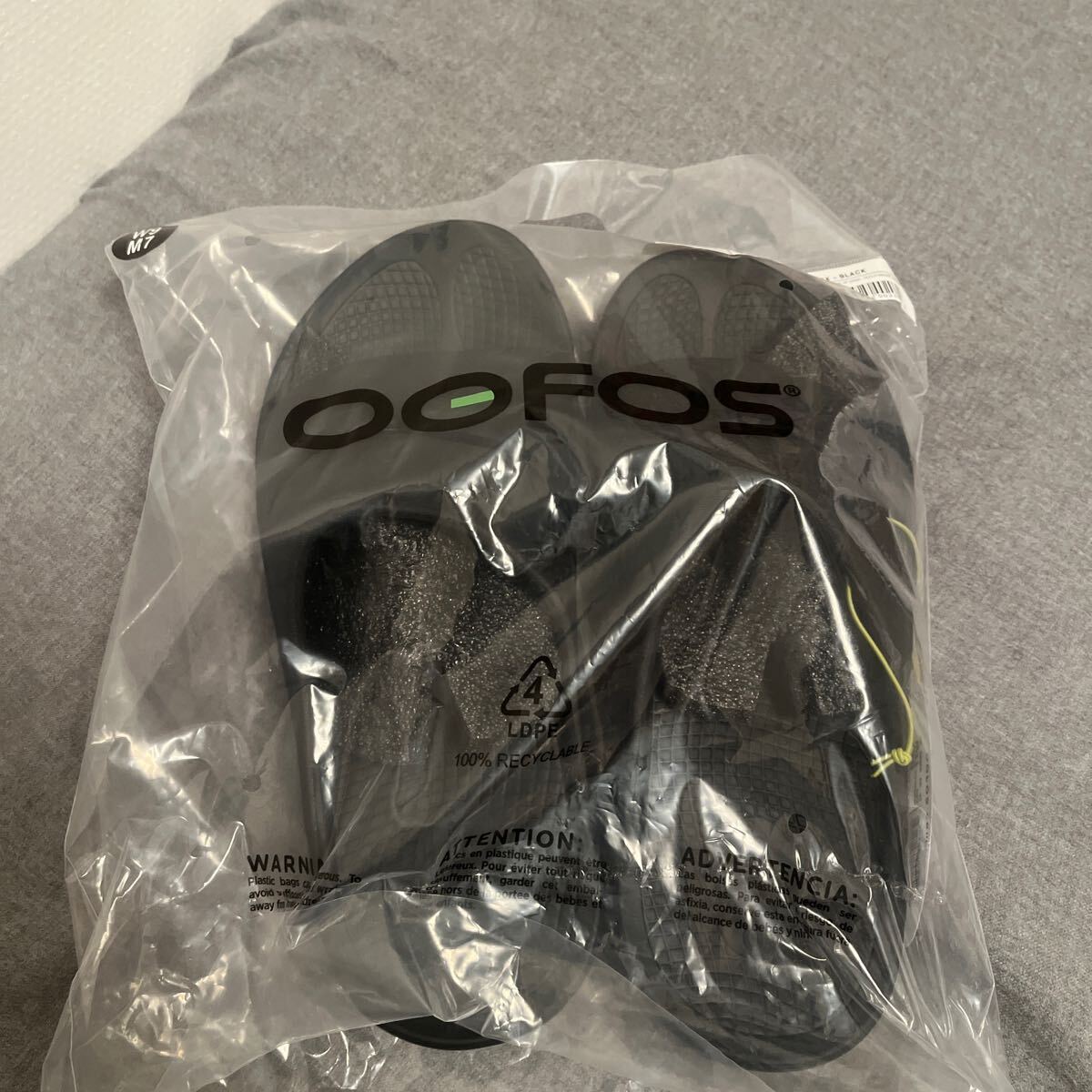 u-fos recovery - sandals OOFOS OOAHH UNISEX black M9 W11 EU42