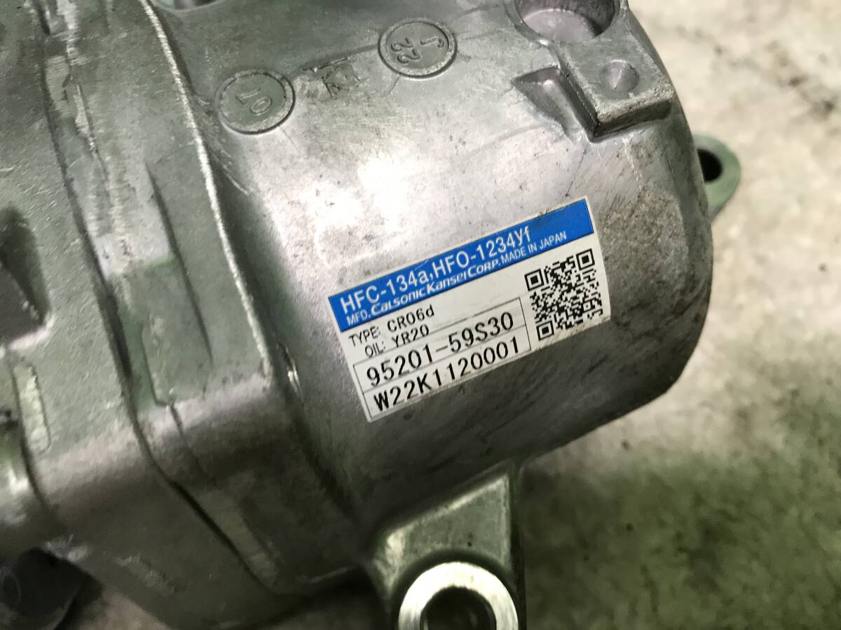 R4年　管1127　スズキ　アルトラパン　5BA-HE33S　低走行4000km　エアコンコンプレッサー　A/C　95201-59S30_画像2