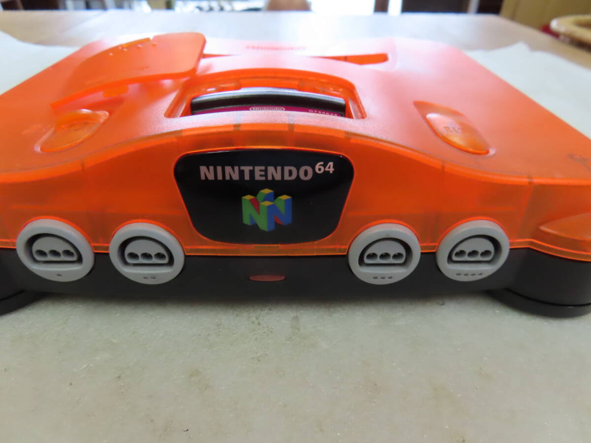 ★ジャンク Nintendo 64  NUS-001 本体のみ クリアオレンジの画像2