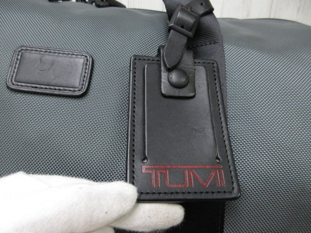 極美品 TUMI トゥミ ボストンバッグ ショルダーバッグ バッグ ナイロン×レザー グレー×黒 A4収納可 2WAY メンズ 71315の画像10