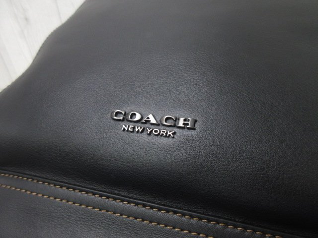 極美品 新品同様 COACH コーチ バックパック リュックサック バッグ レザー 黒 A4収納可 メンズ 71518_画像8