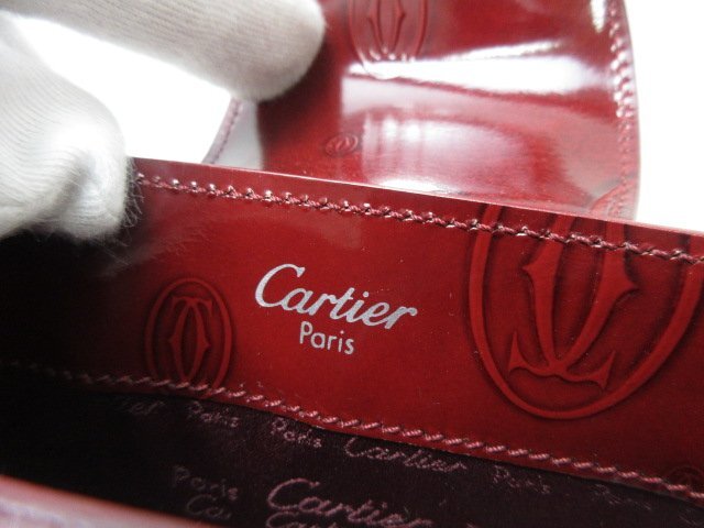 未使用展示品 Cartier カルティエ ハッピーバースデー ハンドバッグ バッグ パテントレザー ボルドー 71414_画像7