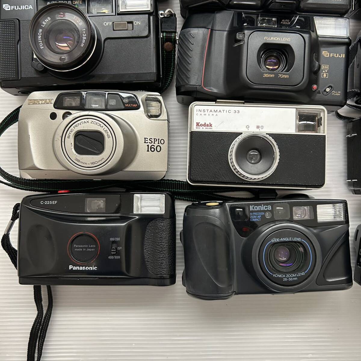 1円~ フィルムカメラまとめ FUJICA FUJI MINOLTA Nikon KONICA Kyocera Canon FUJICA など(ジャンク品 動作未確認 GK)_画像3