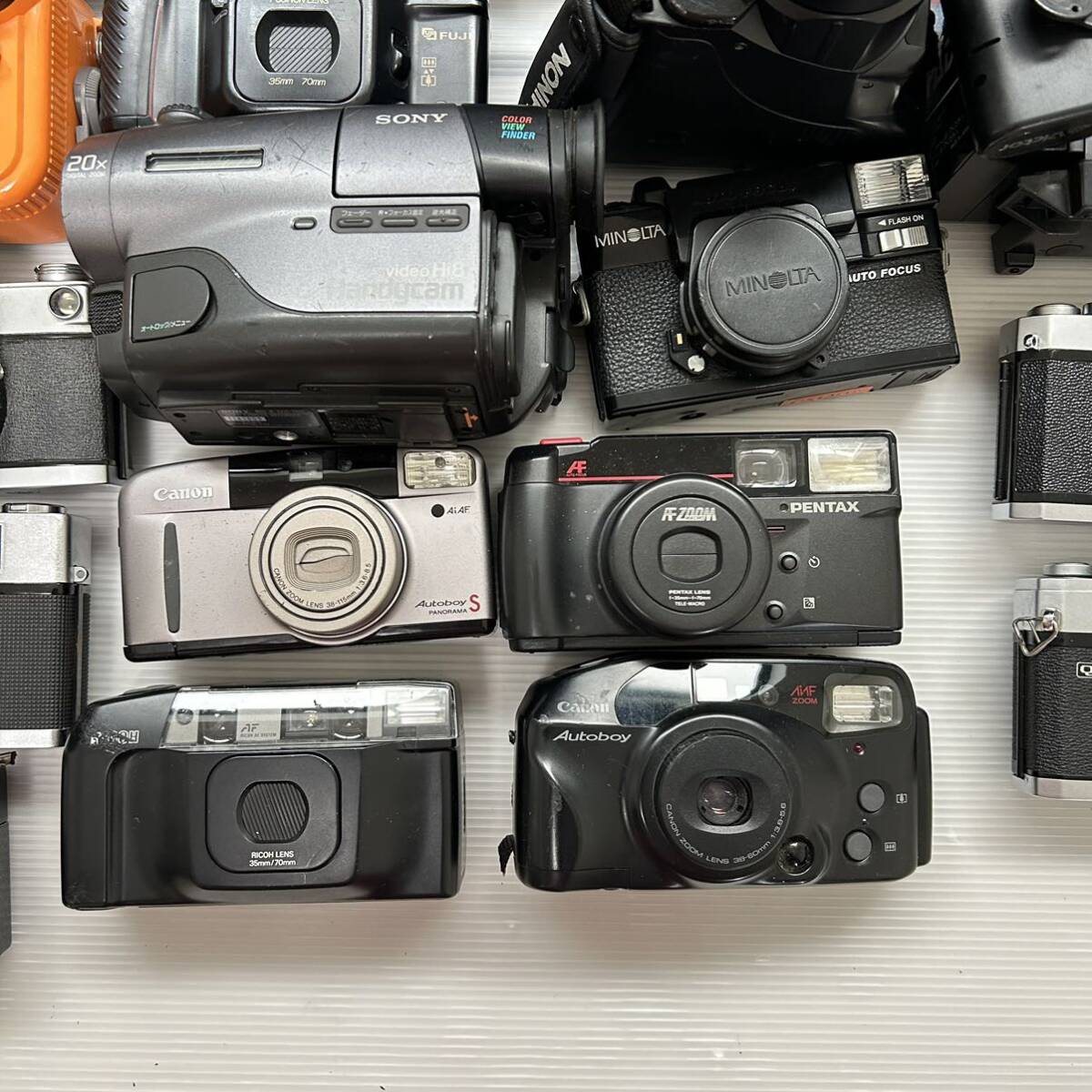 1円~ フィルムカメラ ビデオカメラ CASIO Canon SHARP FUJI SONY PENTAX Nikon CHINON Victor RICOH MINOLTA (ジャンク品 動作未確認 TM)_画像5