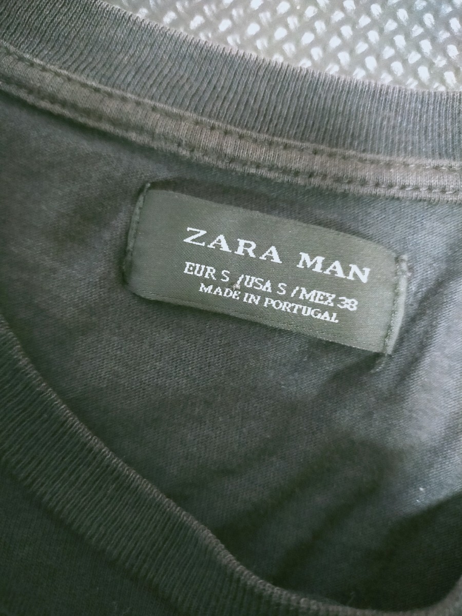 ザラマン ZARA MAN スカル フラワーデザイン 半袖 Tシャツ_画像3