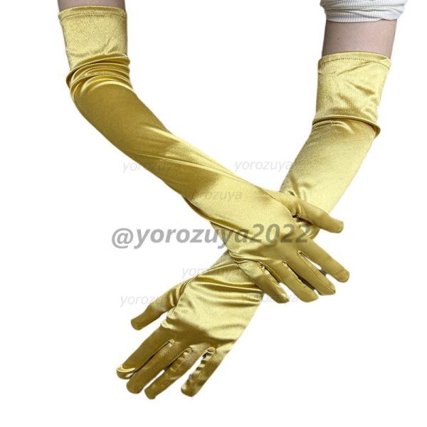 121-235-7 long satin Eve person g glove lustre metallic [ red,F size ] lady's cosplay wedding fancy dress item.1