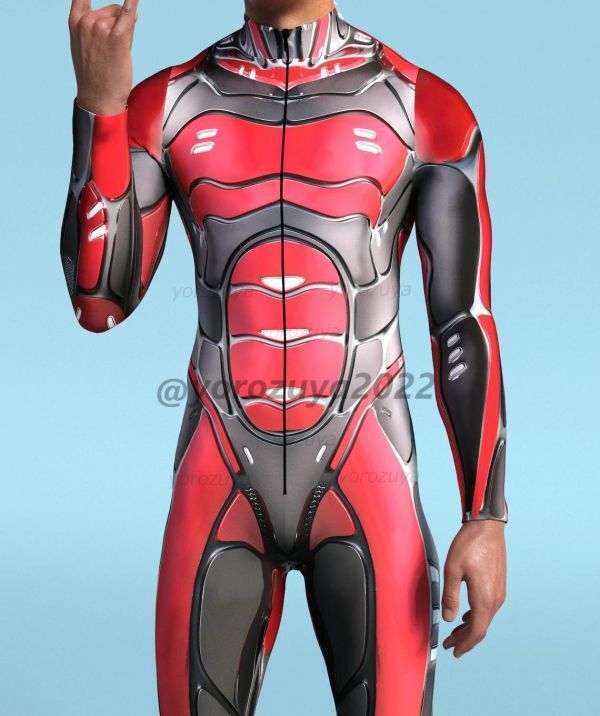 121-259-38 1 point only! men's whole body Jump suit costume [ image design,M] man cosplay fancy dress body suit photographing Event.