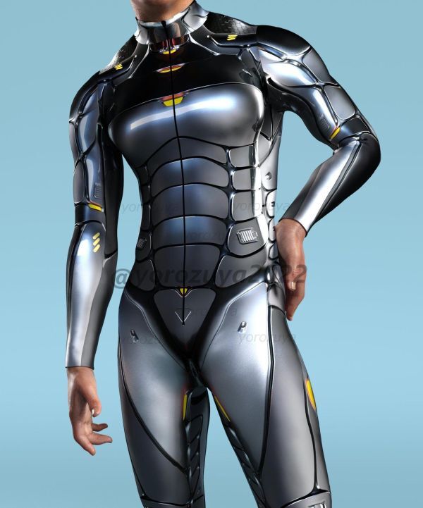 121-259-38 1 point only! men's whole body Jump suit costume [ image design,M] man cosplay fancy dress body suit photographing Event.