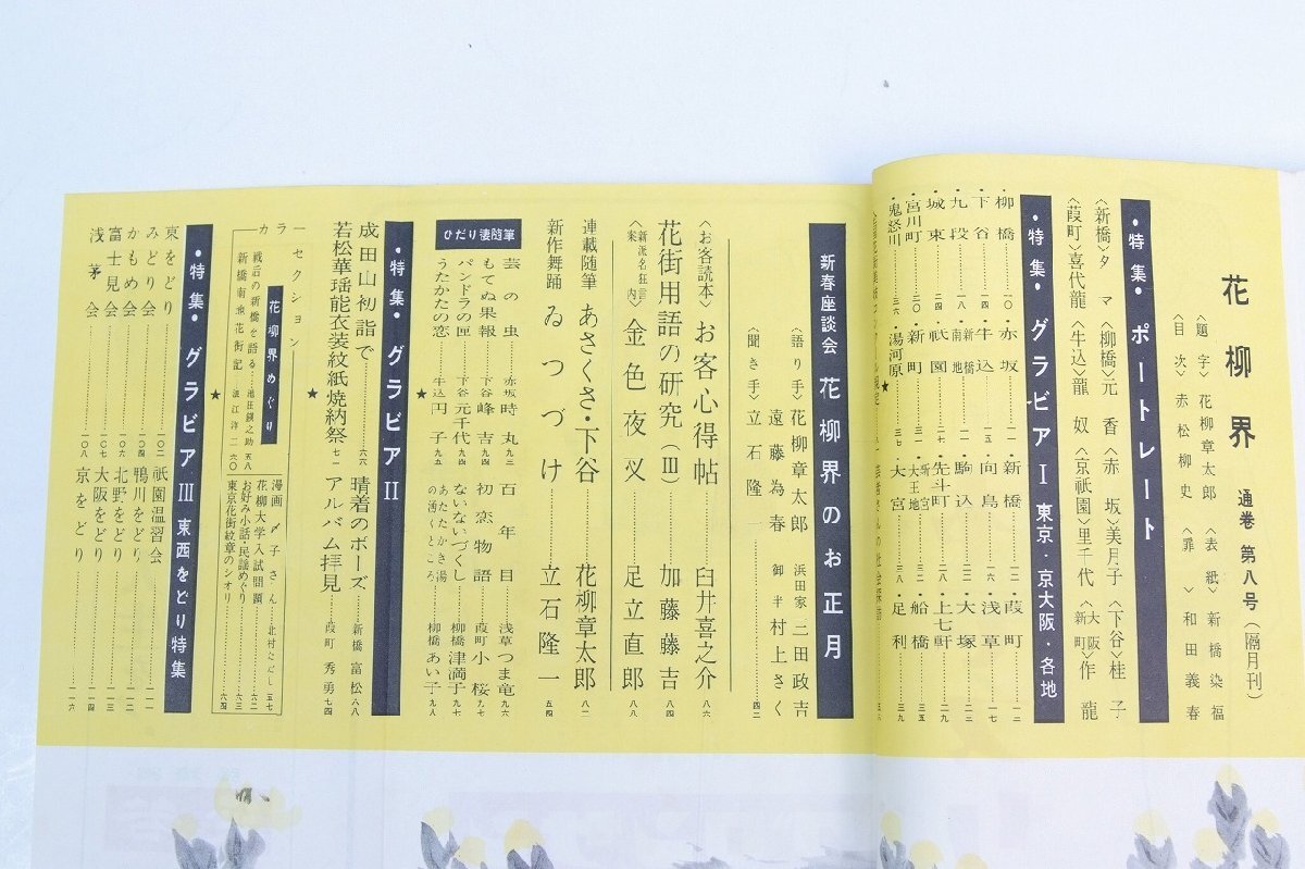 花柳界 第8号 昭和32年新春特別号　芸妓グラビア特集/新春座談会 花柳界のお正月★Ap.33_画像2