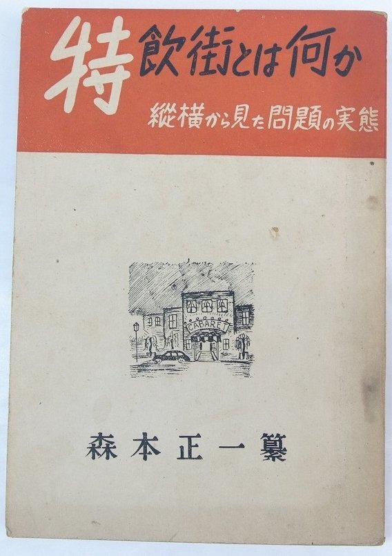 特飲街とは何か 縦横から見た問題の実態　森本正一纂　1952年　厚生新聞社★Ap.25_画像1