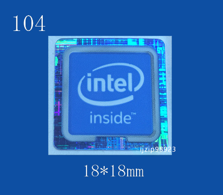 即決104【 intel inside 】エンブレムシール追加同梱発送OK■ 条件付き送料無料 未使用の画像1