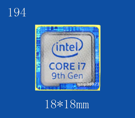 即決194【 CORE i7 9th Gen 】エンブレムシール追加同梱発送OK■ 条件付き送料無料 未使用_画像1