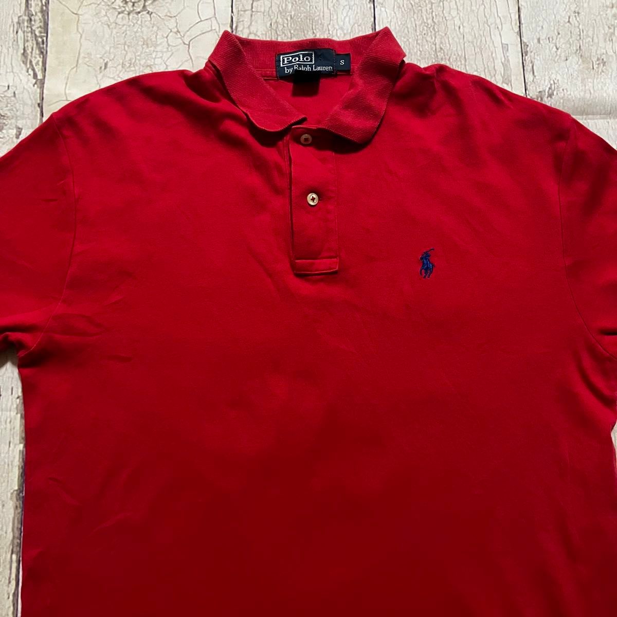 ポロラルフローレン　POLO ラルフローレン  ポロシャツ Sサイズ レッド  半袖 USA古着 ポロ Ralph Lauren